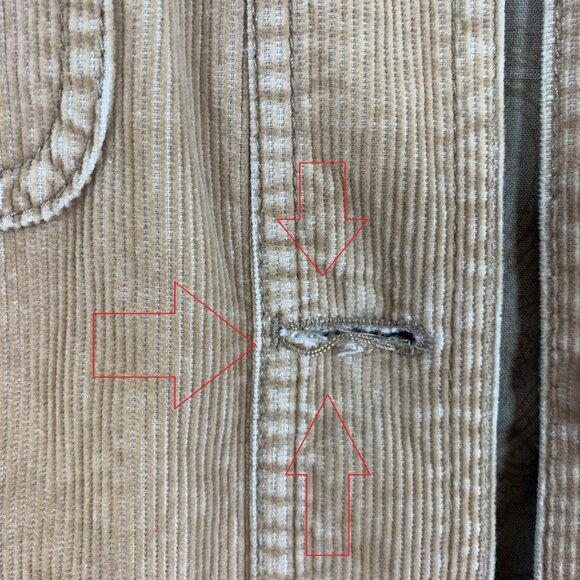 Esprit retro tan corduroy belted light weight elbow patches Jacket size 6 - Picture 12 of 13